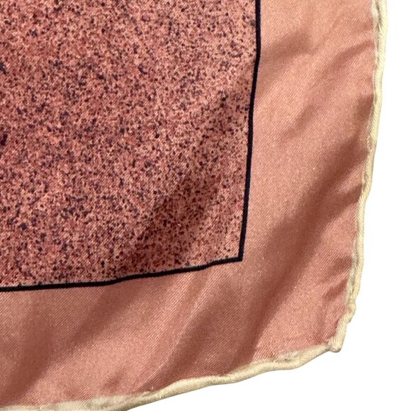 Vintage Tiziano Roma Silk Scarf Bessi Tag Italy Pink Gray Leaves 30in Square - Picture 12 of 16